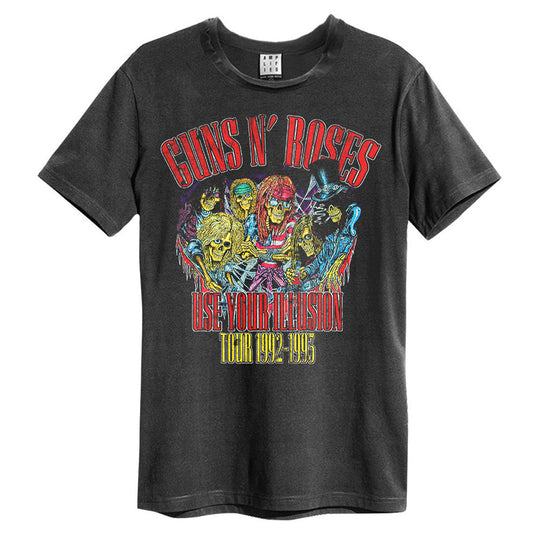 Guns N Roses - Use Your Illusion 93/92 Amplified Vintage Charcoal Small T-Shirt