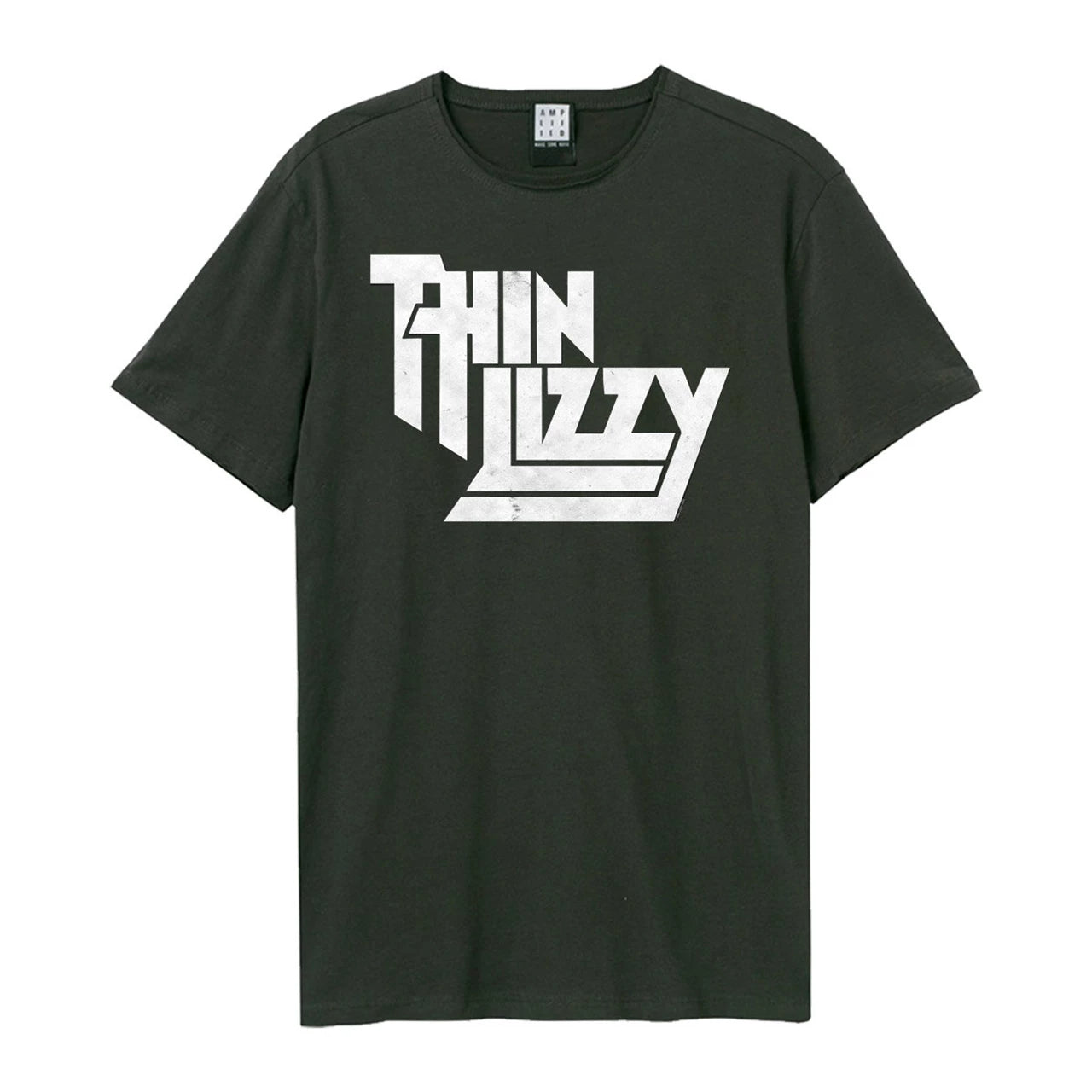 Thin Lizzy Logo Amplified Vintage Charcoal Medium T Shirt