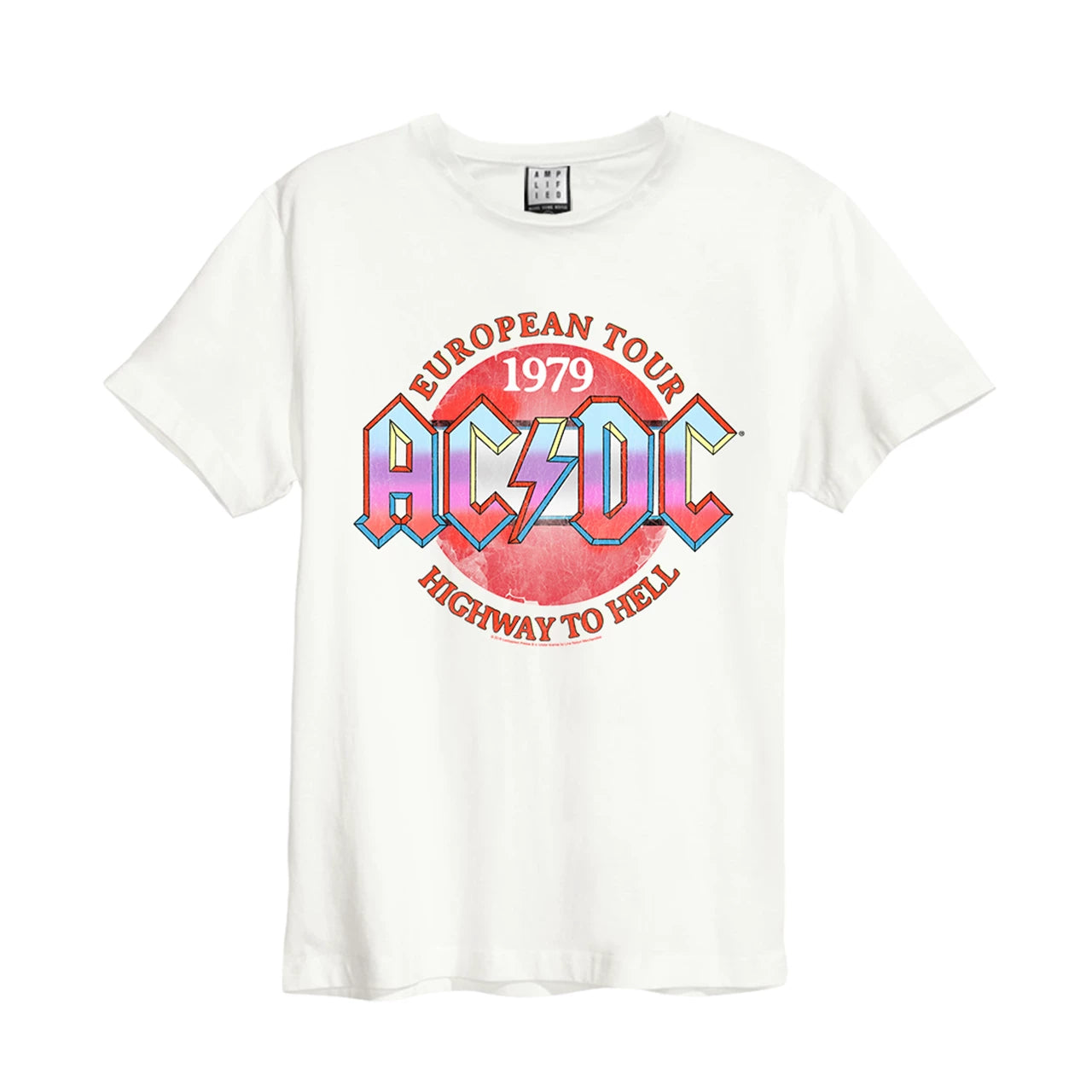 Ac/Dc Vintage 79 Amplified Vintage White Small T Shirt