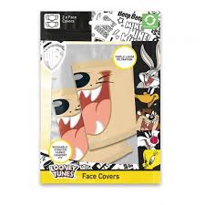 Looney Tunes Taz Mouth Face Covering (Pack Of 2)
