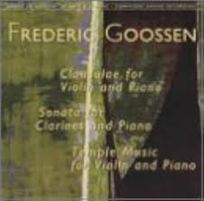 Goossen B.1927 Sonata For Clarinet In B-Flat & Piano Scott Bridges & Patricia Perez Hood