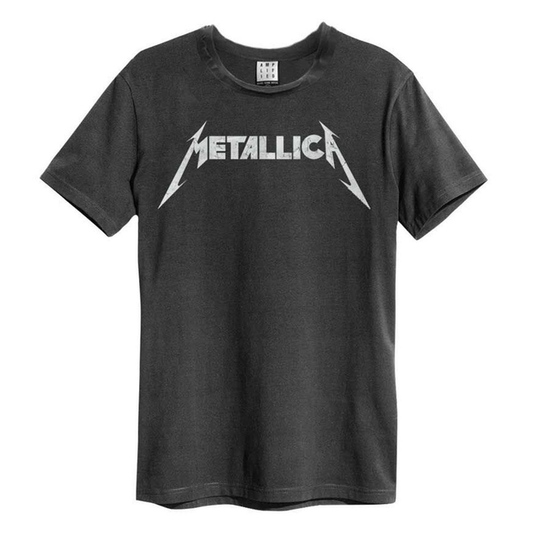 Metallica Logo Amplified Vintage Charcoal X Large T Shirt