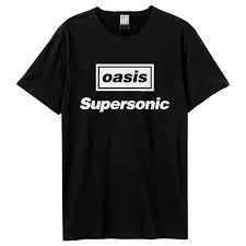 Oasis Supersonic Title Amplified Medium Vintage Black T Shirt