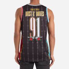 Gun N Roses Dust N Bones Black Basketball Jersey X- Small