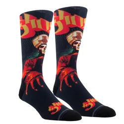 Ghost Papa Emeritus Red/Gold Crew Socks (One Size)