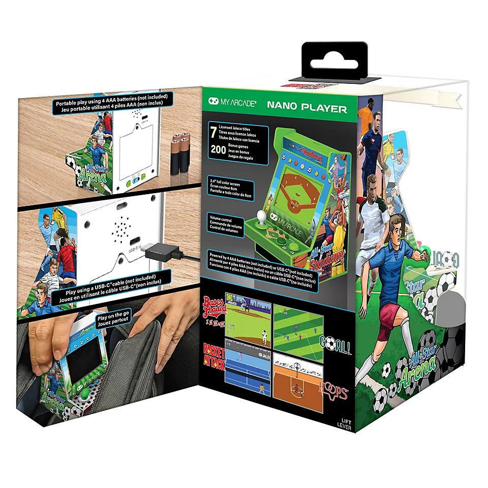 My Arcade Nano Player 4.5 All-Star Arena Collectible Retro (207 Games In 1)