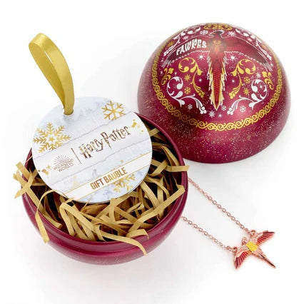 Harry Potter Fawkes Bauble With Fawkes Necklace