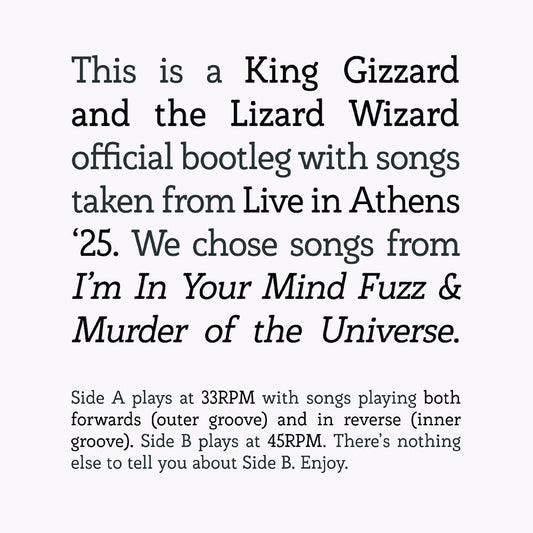 Songs from I'm in your mind fuzz & murder of the universe