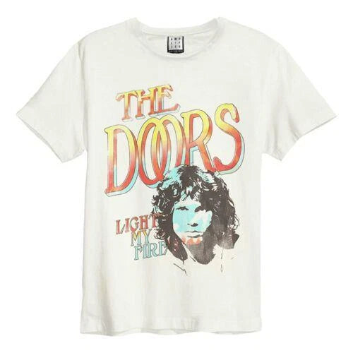 The Doors - Light My Fire Amplified Vintage White Xx Large T Shirt