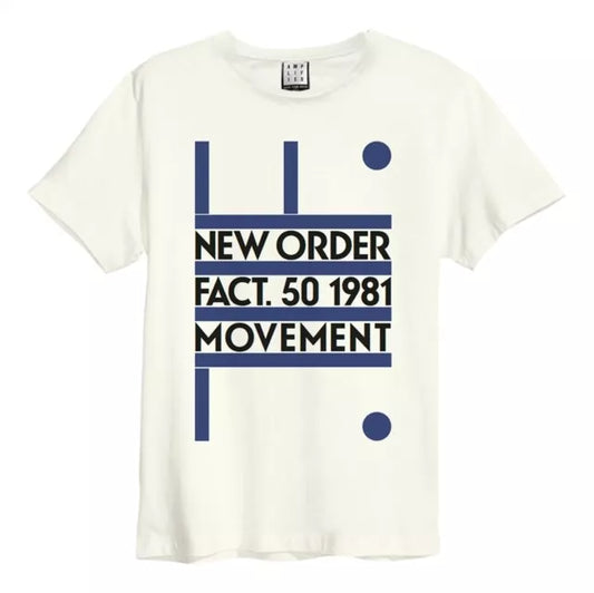 New Order - Movement Amplified Large Vintage White T Shirt