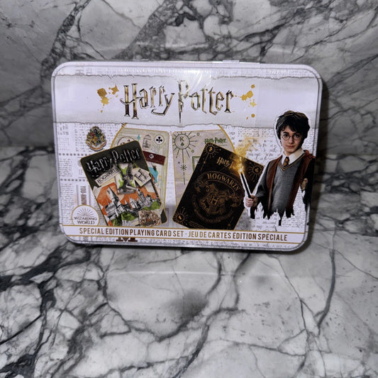 Harry Potter Hogwarts Playing Cards In Tin Set (2 Decks)