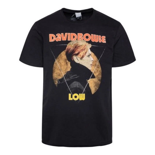 David Bowie - Low Amplified Vintage Charcoal Medium T-Shirt