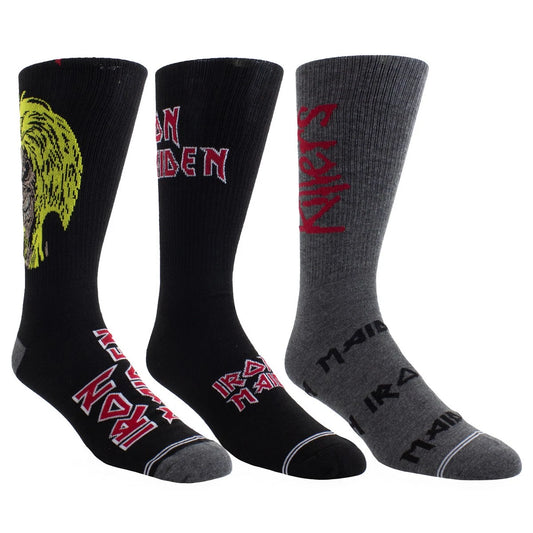 Iron Maiden Socks 3 Pack In Guitar Tin (One Size)