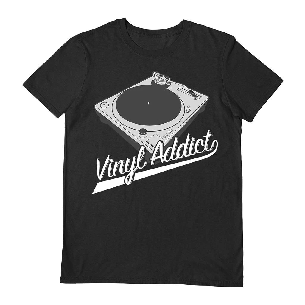 Vinyl Addict Black Small T-Shirt