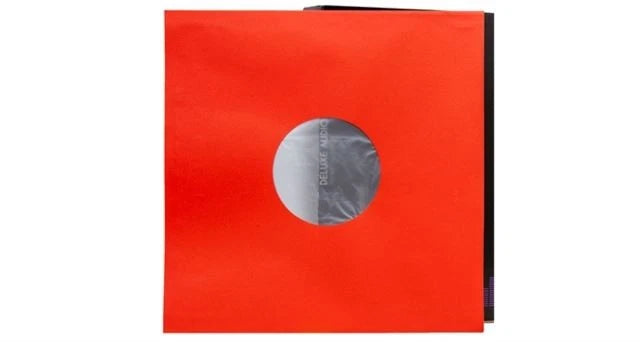 50 RED LP - 12 Inch Inner Sleeves Audiophile DeLuxe Poly-Lined double center hole