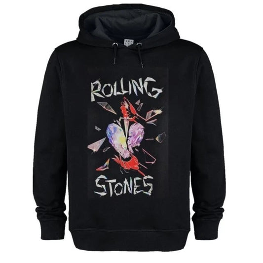 Rolling Stones Hackney Diamonds Amplified Black Large Hoodie Sweatshirt