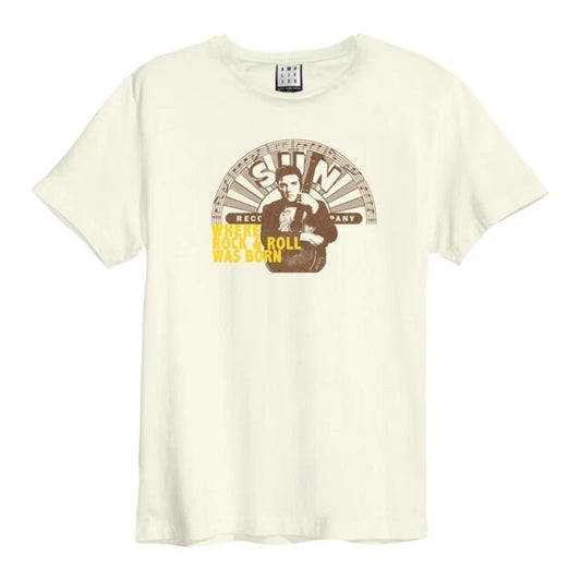 Sun Records & Elvis - Rock & Roll Amplified Xx Large Vintage White T Shirt