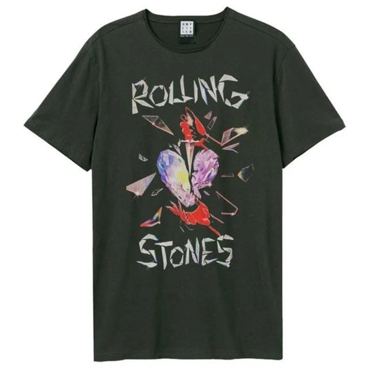 Rolling Stones Hackney Diamonds Amplified Vintage Charcoal X Large T Shirt