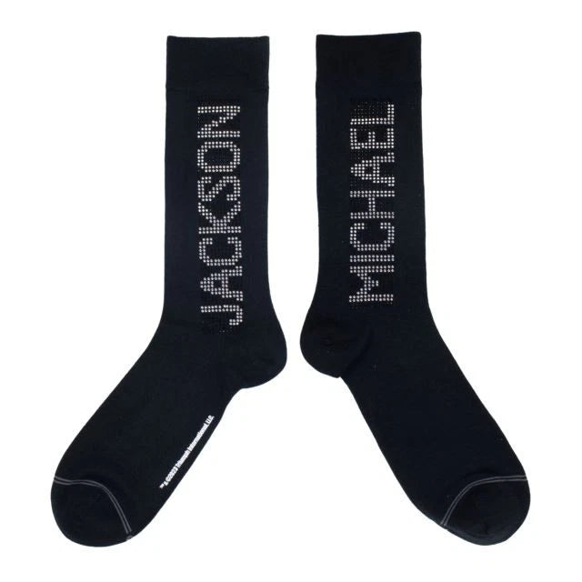 Michael Jackson Crystal Panel Crew Socks (One Size)