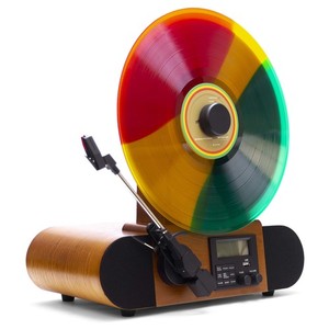 Vert Standard Vertical Record Player With Bluetooth In/Out And Fm Radio