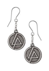 Linkin Park LP Circle Logo Dropper Earrings