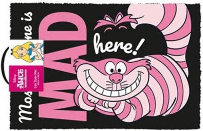 Alice In Wonderland Were All Mad Here Door Mat