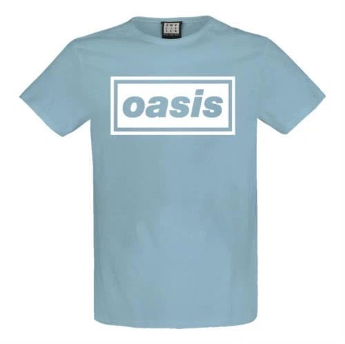 Oasis Logo Amplified Vintage Blue X Large T Shirt