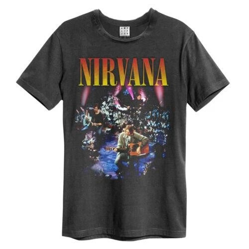 Nirvana Live In New York Amplified Vintage Charcoal X Large T Shirt