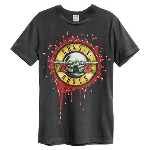 Guns N Roses Bloody Bullet Amplified Large Vintage Charcoal T Shirt