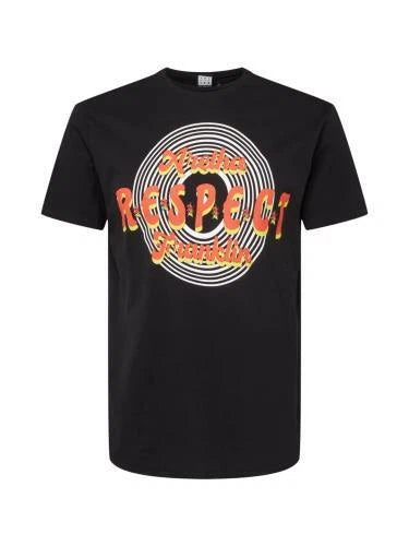 Aretha Franklin - Respect Amplified Vintage Black Small T Shirt