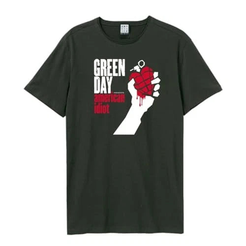 Greenday - American Idiot Amplified Vintage Charcoal Large T Shirt