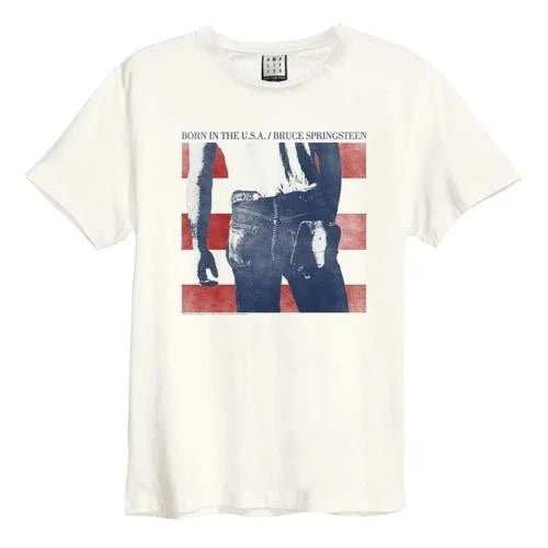 Bruce Springsteen - Born In The Usa Amplified Vintage White X Large T Shirt