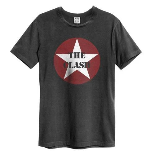 Clash Star Logo Amplified Vintage Charcoal Small T Shirt