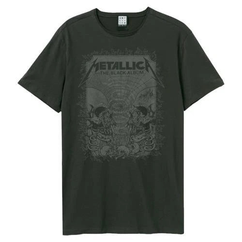 Metallica The Black Album Amplified Vintage Charcoal Small T Shirt