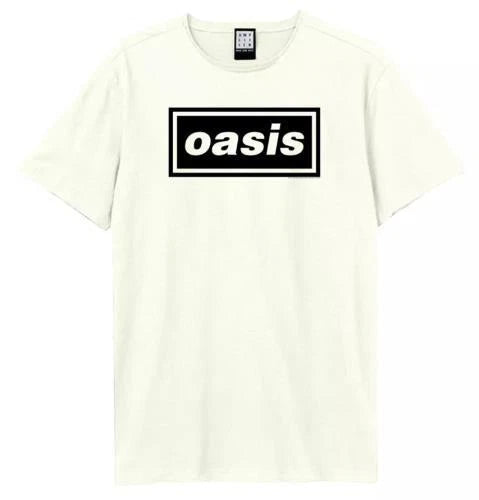 Oasis Logo Amplified Large Vintage White T Shirt