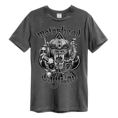 Motorhead Snaggletooth Crest Amplified Vintage Charcoal Large T Shirt