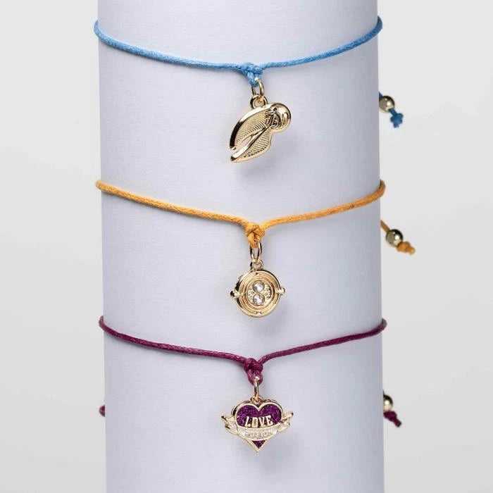Harry Potter Golden Snitch. Love Potion & Time Turner Friendship Bracelet 3 Piece Set