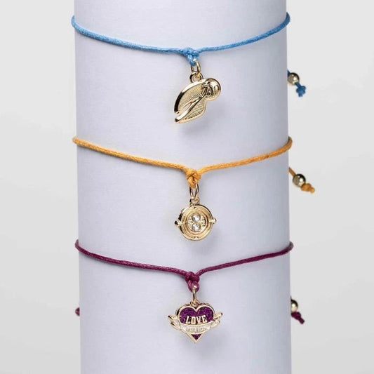Harry Potter Golden Snitch. Love Potion & Time Turner Friendship Bracelet 3 Piece Set