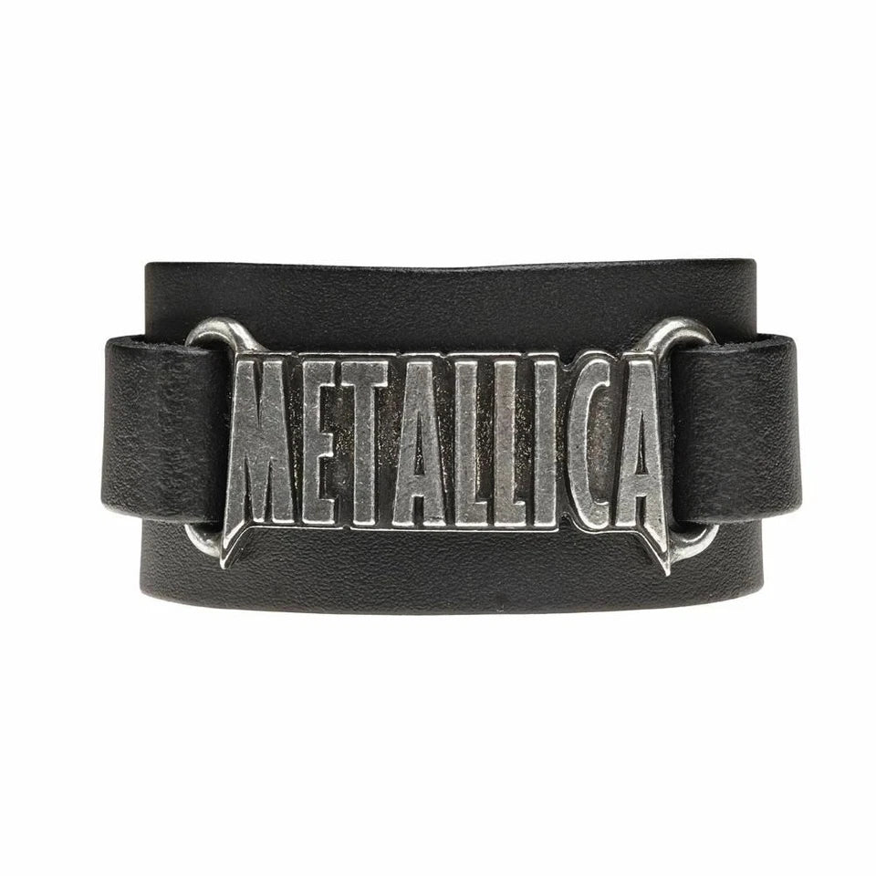 Metallica Logo Leather Wriststrap Bracelet