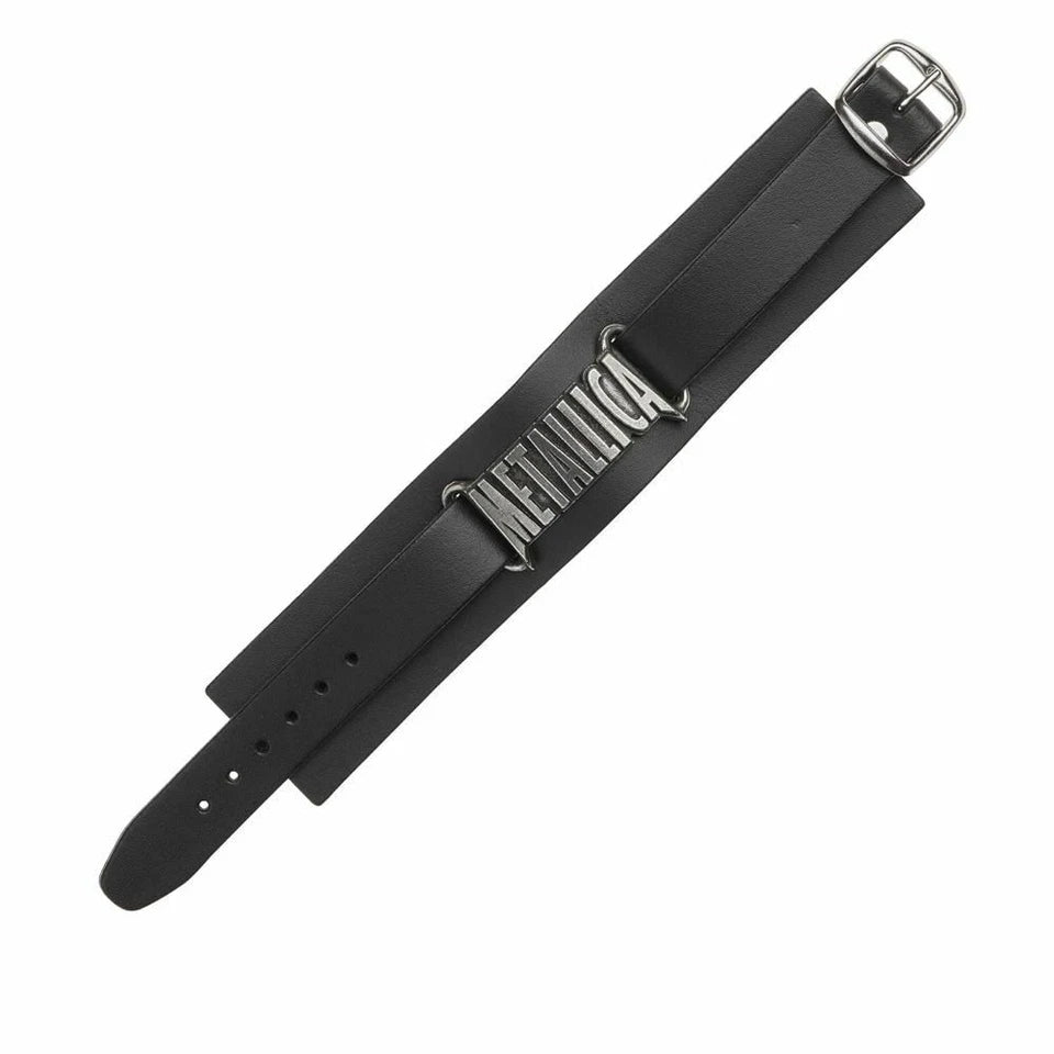 Metallica Logo Leather Wriststrap Bracelet
