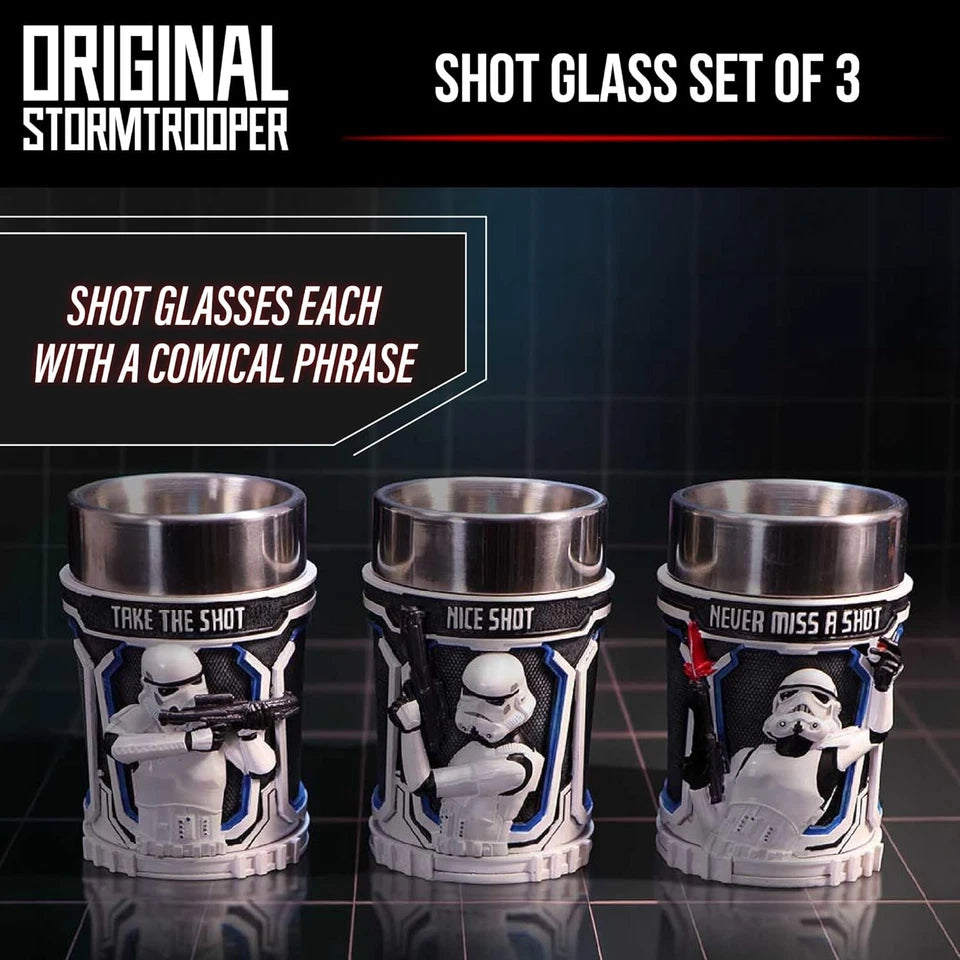 Original Stormtrooper 3 Shot Glass Set 8.7Cm