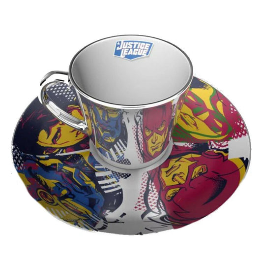 Justice League Mirror Mug And Plate