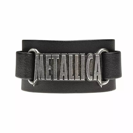 Metallica Logo Leather Wriststrap Bracelet