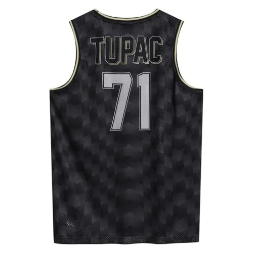 Tupac Thug Life Black Basketball Jersey Medium