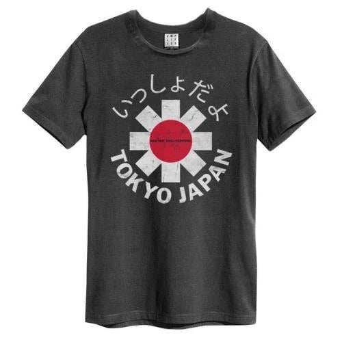 Red Hot Chili Peppers Tokyo Japan Amplified Vintage Charcoal Small T Shirt