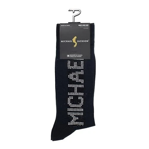 Michael Jackson Crystal Panel Crew Socks (One Size)